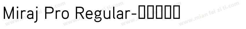 Miraj Pro Regular字体转换